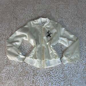 Chalk Line Disney Mickey Mouse Satin Jacket Vintage 1980s White